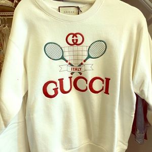 Gucci tennis logo sweatshirt